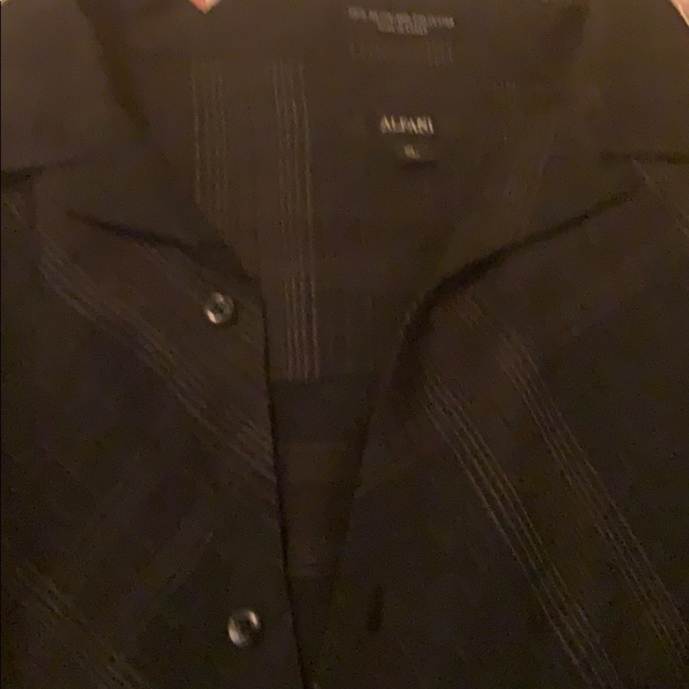 Alfani Black button down shirt